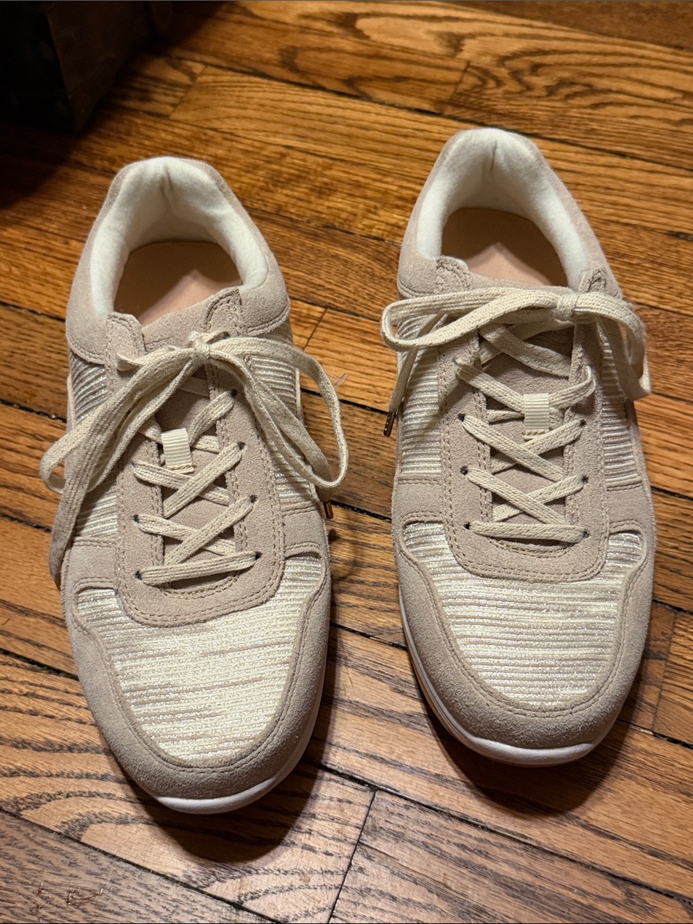 Drew Tuscany Orthopedic Comfort Sneakers Beige Suede Knit Women’s 10.5 narrow 43
